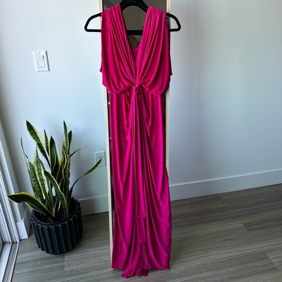 MISA Los Angeles Pink Xenia Knotted Maxi Dress Small - Picture 5 of 8